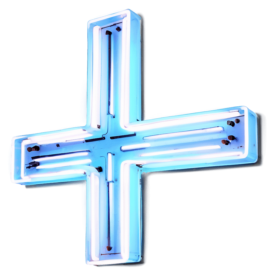 Plus Sign Neon Light PNG sbu