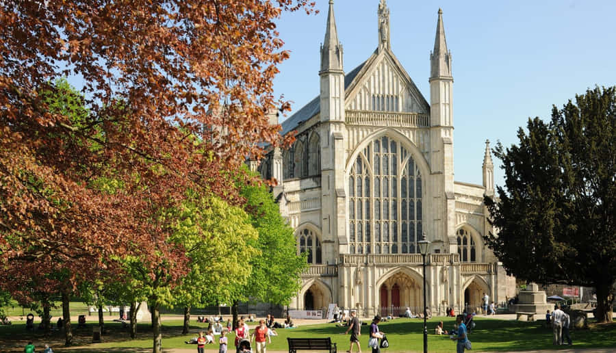 Winchester Kathedrale sonniger Tag