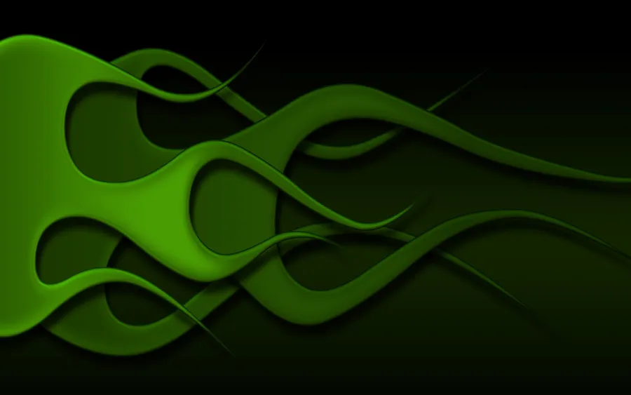 HD Green Fire wallpaper