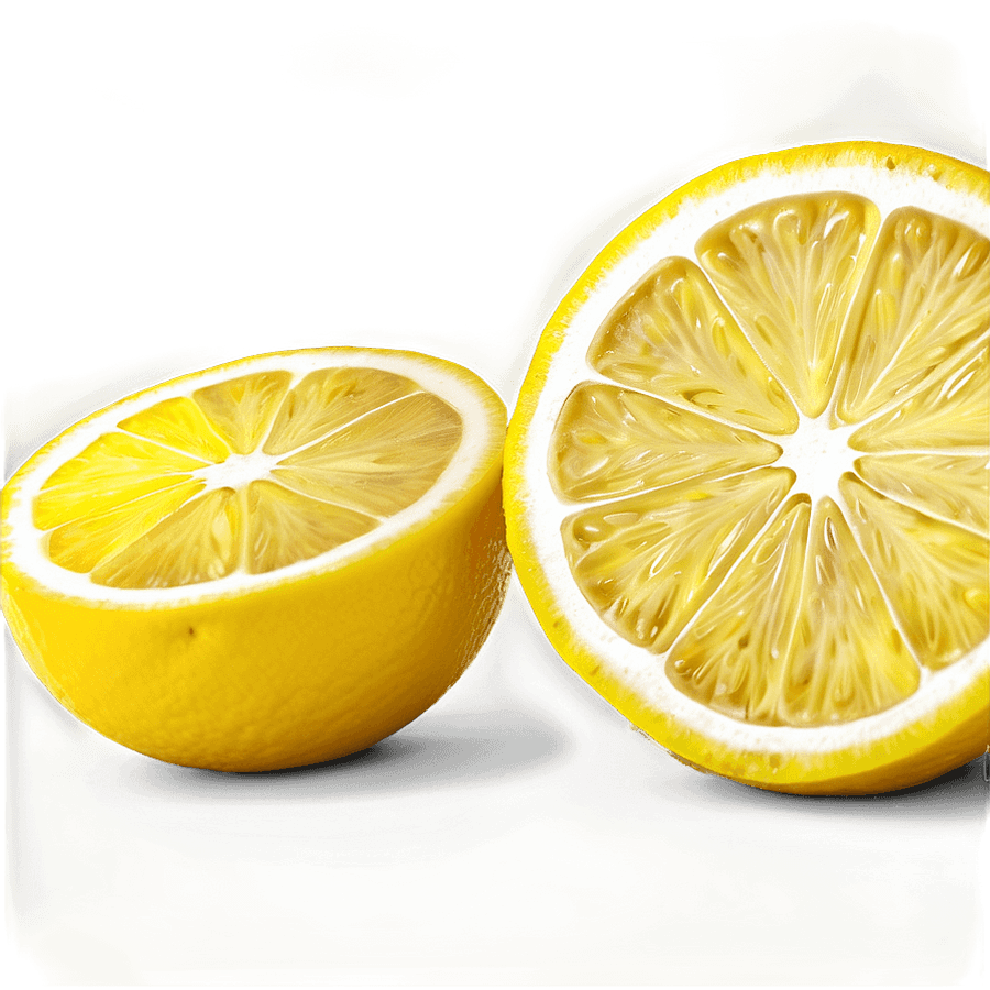 Vibrant Lemon Slice PNG 13