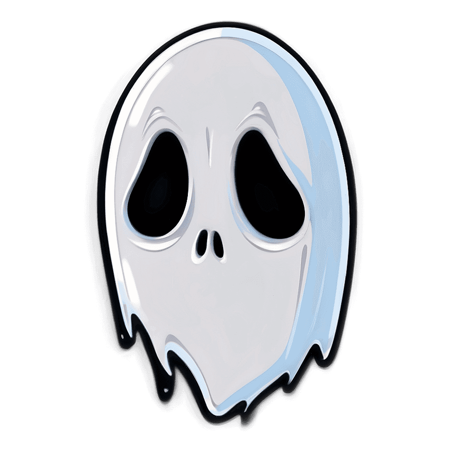 Ghastly Ghost Face Sketch PNG gix42