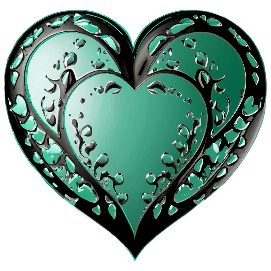 Mint Green Heart Logo PNG 06112024
