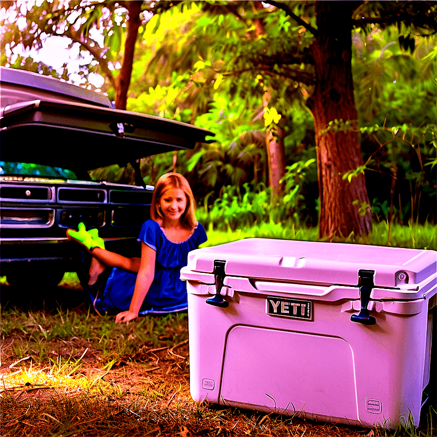 Yeti Cooler for Family Picnic PNG 06282024