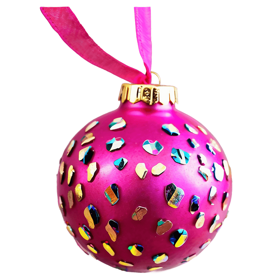 Pink Christmas Tree Decoration PNG 89