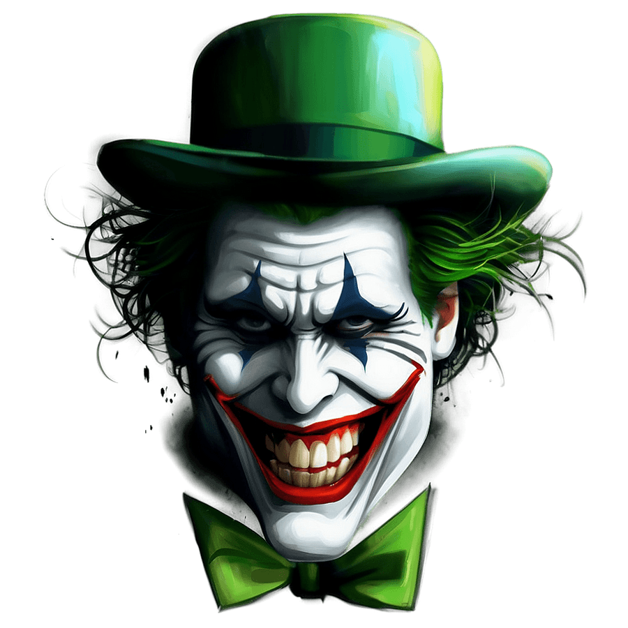 Joker Face Digital Painting PNG pxe19