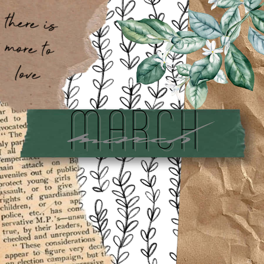 Collage Estetico Verde Marzo