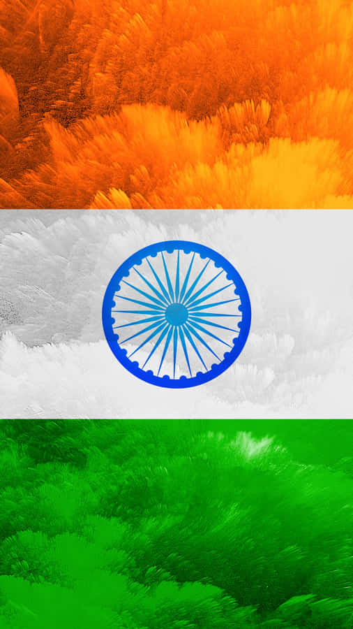 Arte Abstrata da Bandeira Indiana