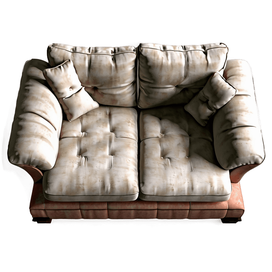 Cozy Sofa Top View PNG 06262024