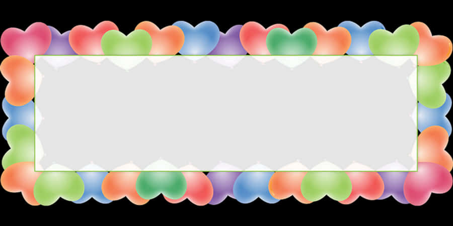 Colorful Hearts Frame