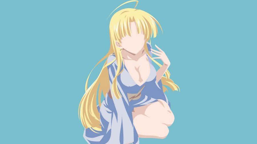 Asia Argento di Highschool DxD con Sfondo Blu