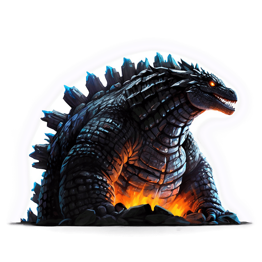 Godzilla Minus One Illustration PNG eam