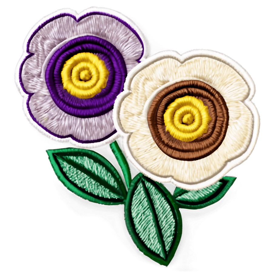 Rolled Flower Embroidery Template PNG nyd35