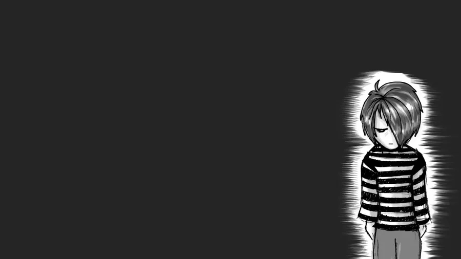 Sad Emo Boy Drawing wallpaper