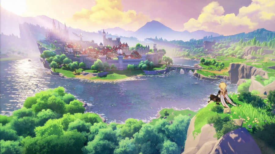 Genshin Impact Vista do Rio de Mondstadt