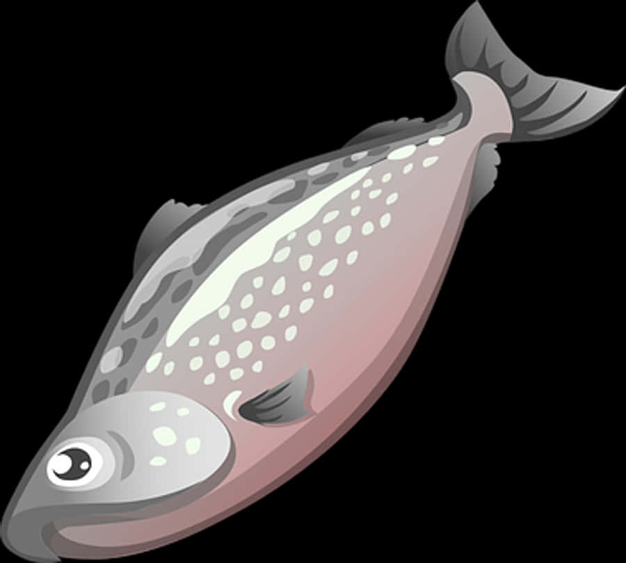 Flatfish Illustrationon Black Background