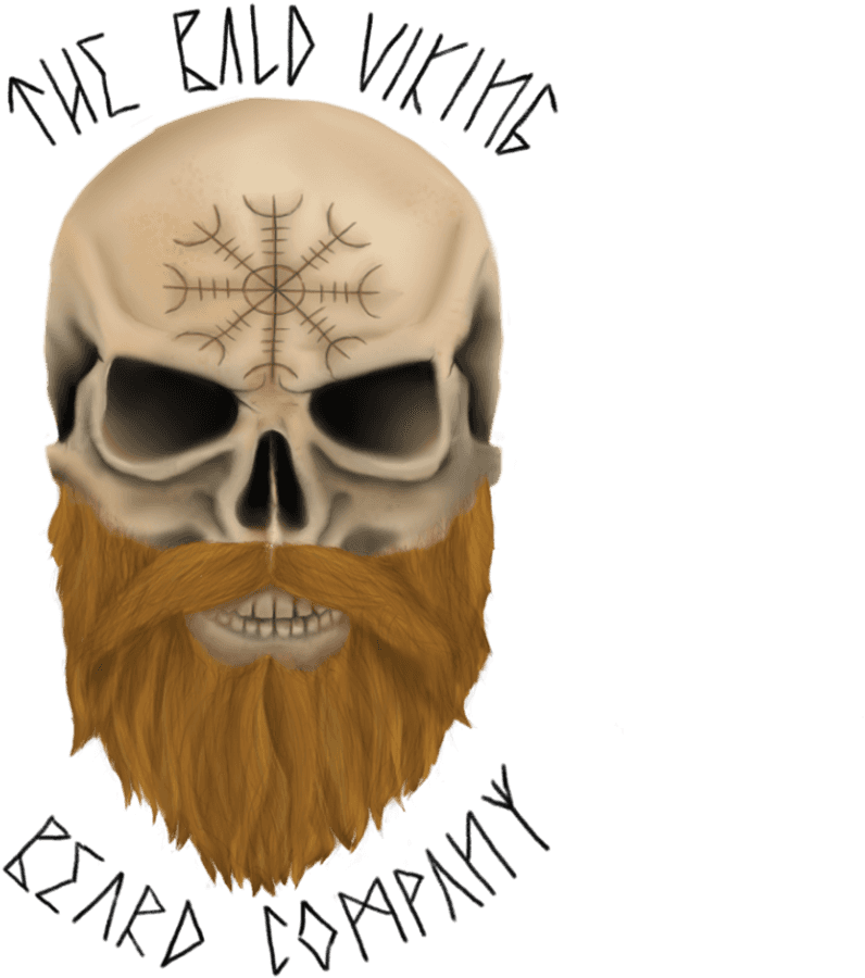 Viking Skull Beard Illustration