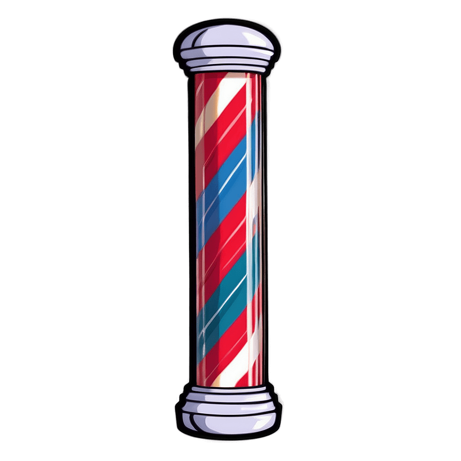 Classic Barber Pole PNG hua49