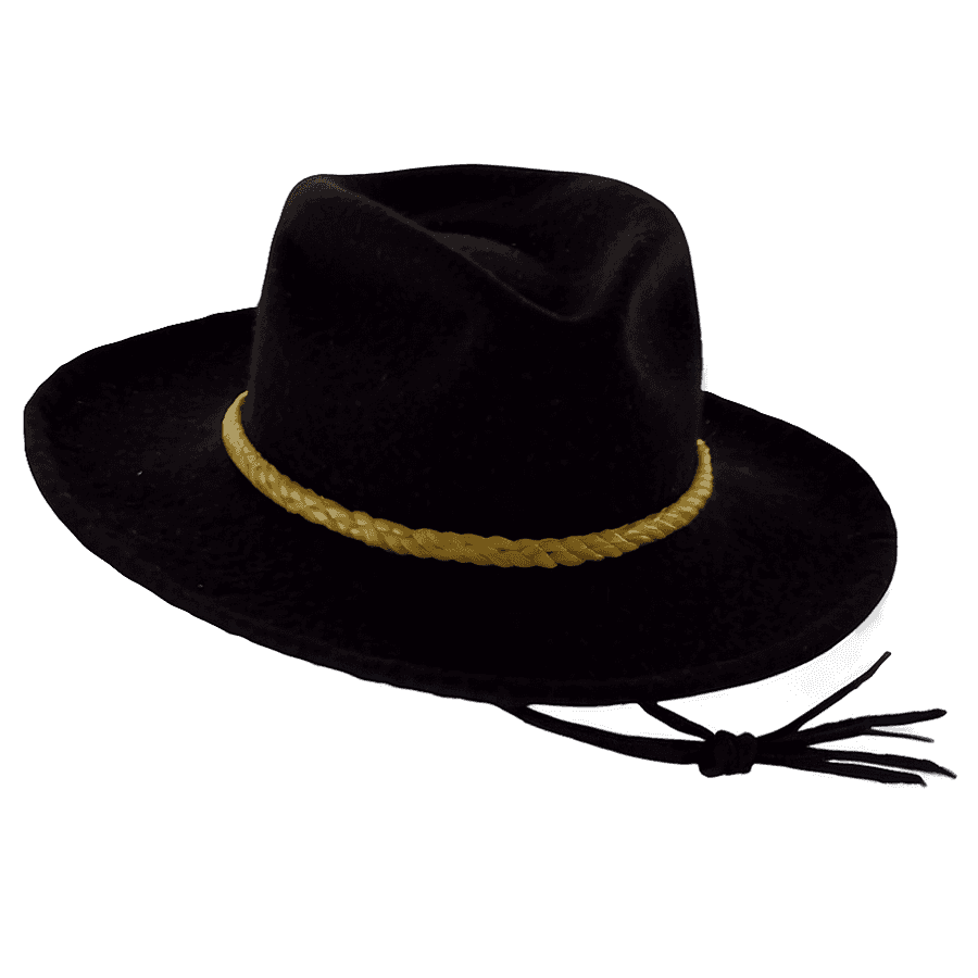 Wool Black Cowboy Hat PNG 06212024