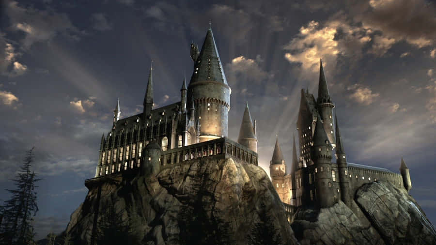 Etudsigt til den magiske Hogwarts-skole