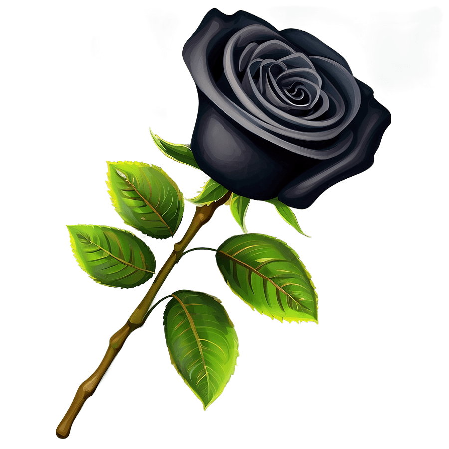 Black Rose Bouquet PNG tih