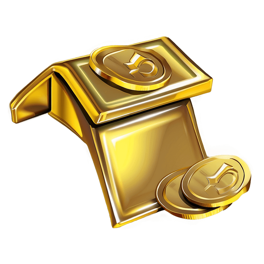 Gold Coins Bag PNG 05252024