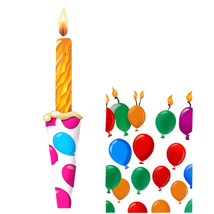 Birthday Candle Vector PNG hml