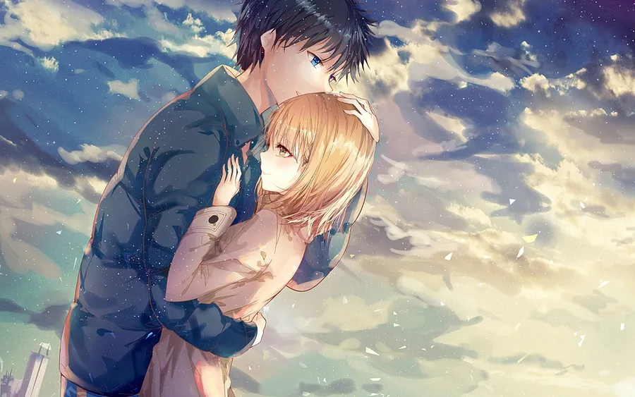 Anime Couple background