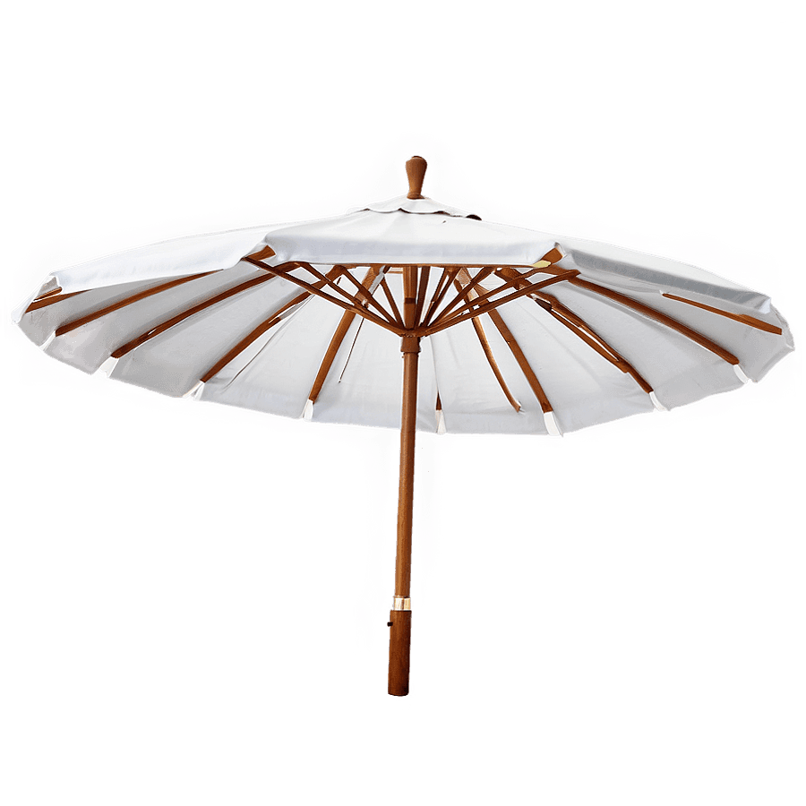 Classic White Beach Umbrella PNG mvs31