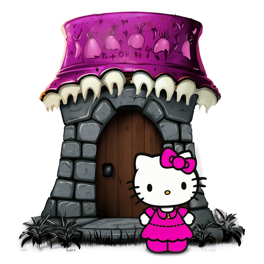 Hello Kitty Halloween Creepy Castle PNG wgt95