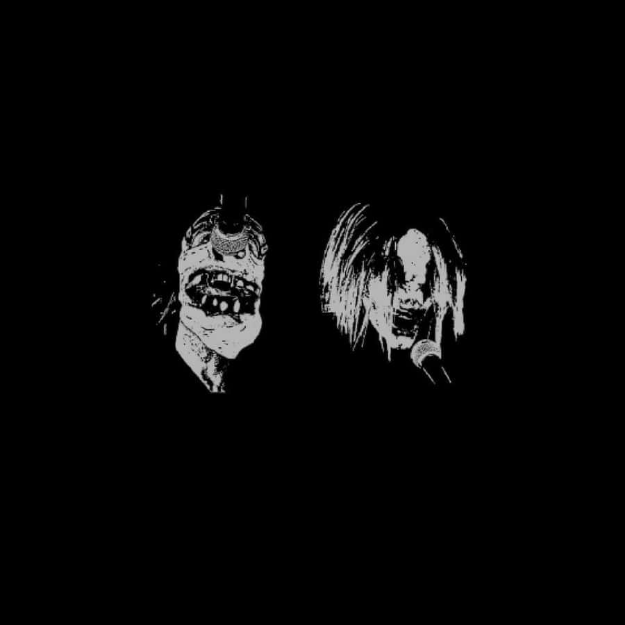 Clowncore Verzerrte Gesichter