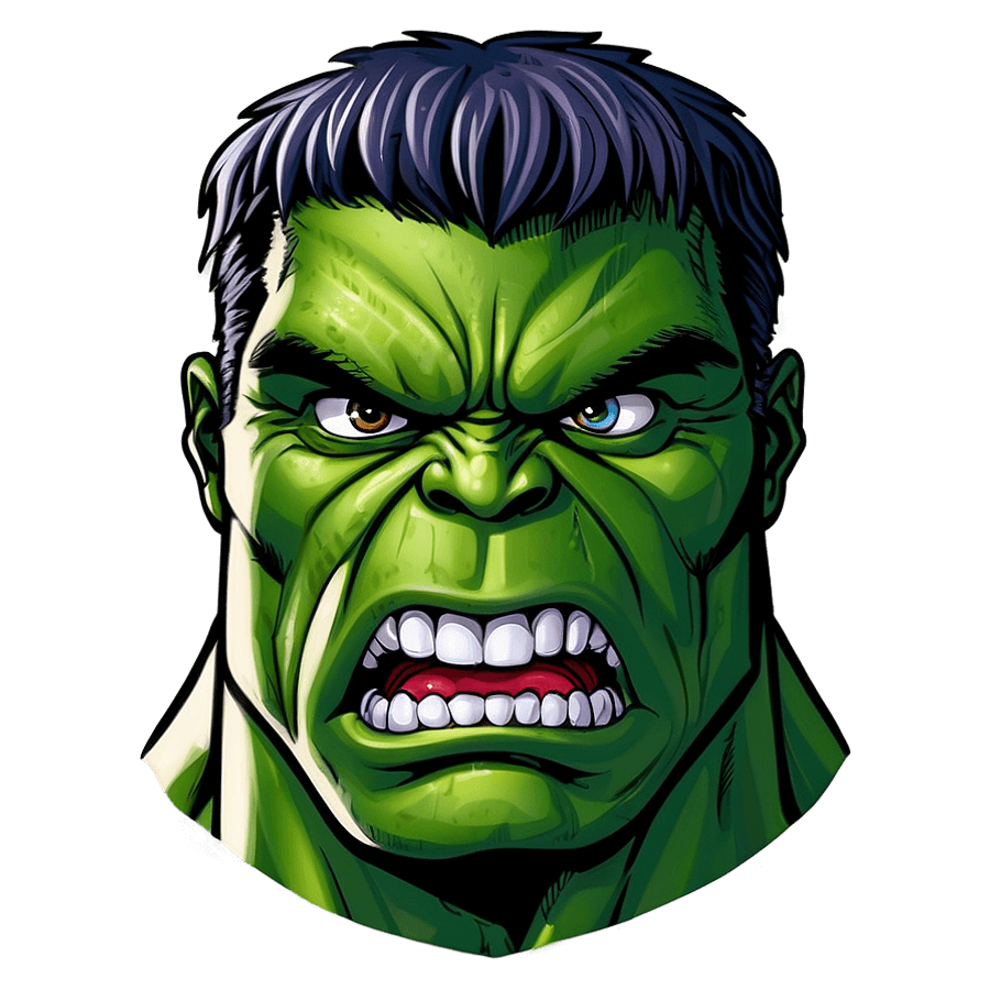 Hulk Face Vector PNG 10