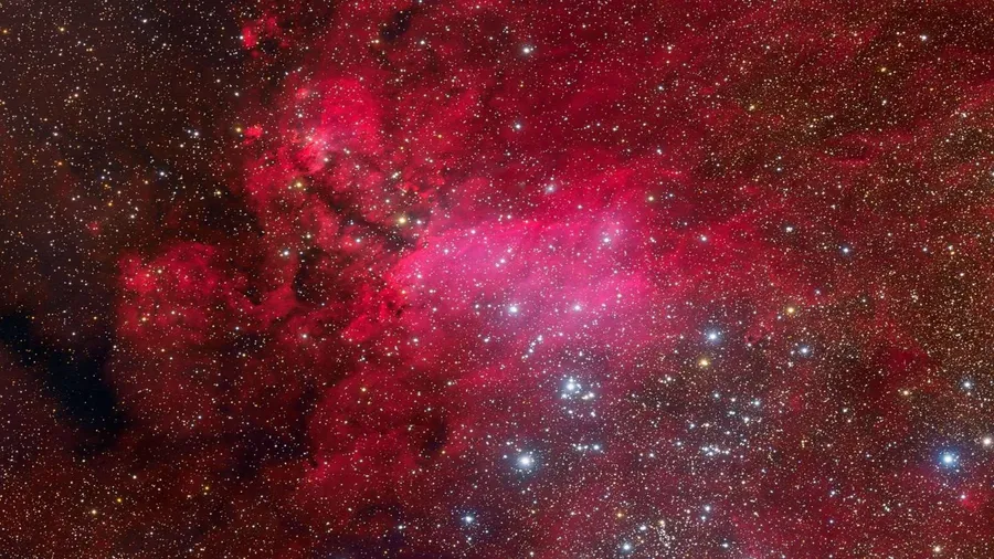 Red Galaxy Background