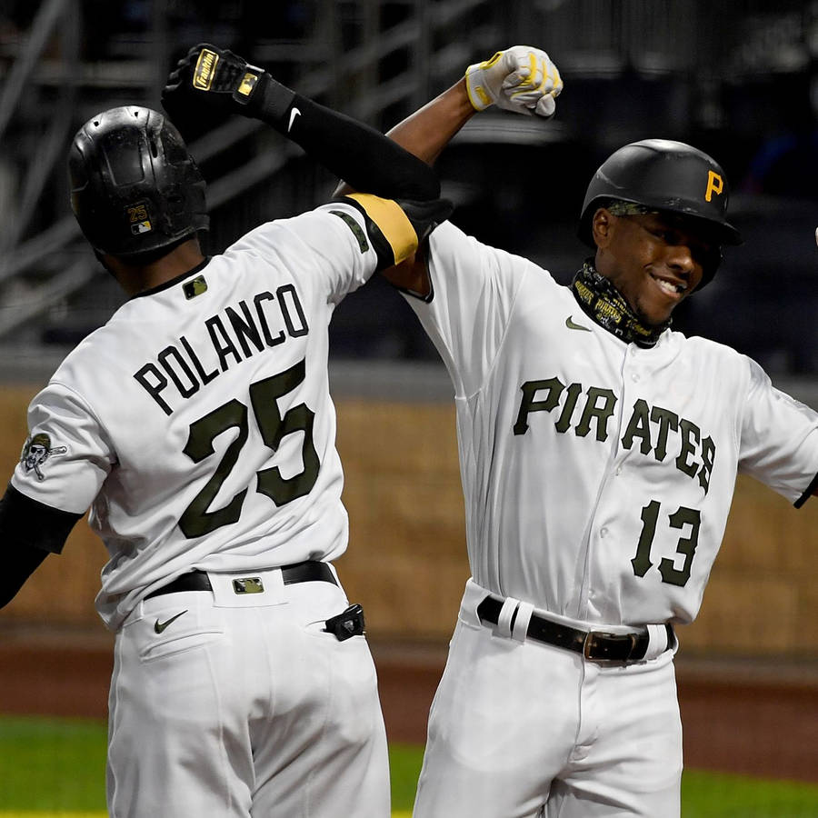 Pittsburgh Pirates Spelers in Wit wallpaper