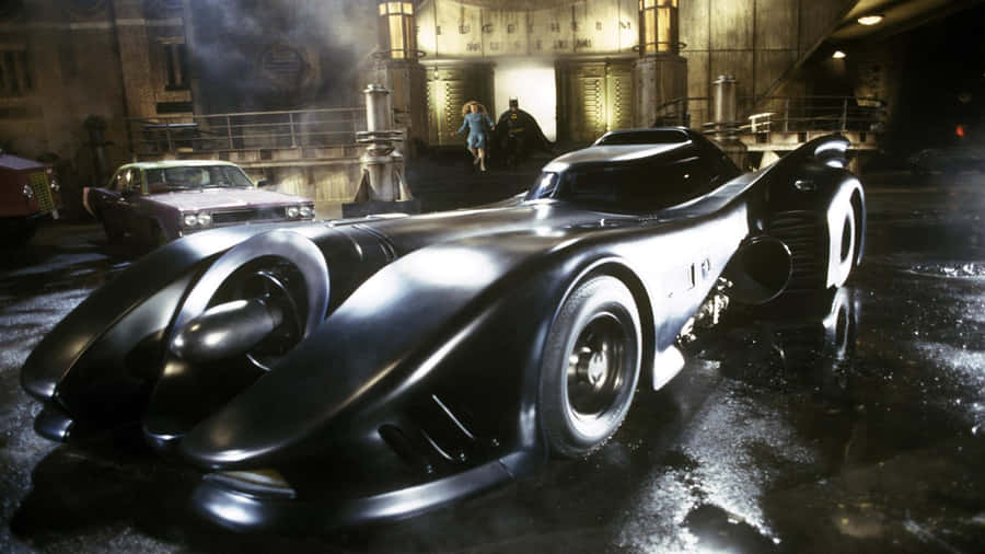 Den ikoniske Batmobile påkalder sig opmærksomhed.