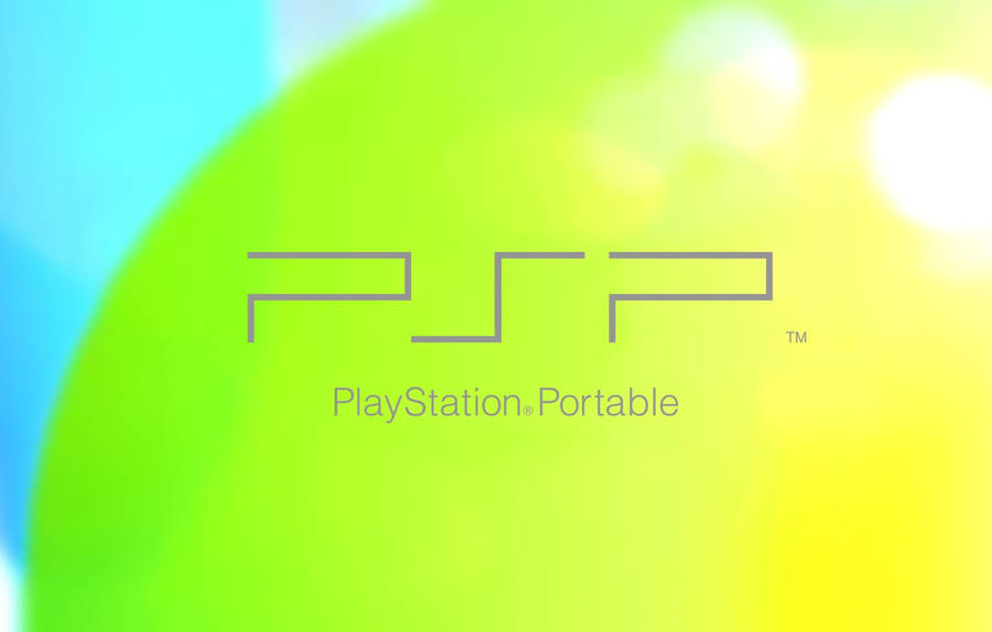 PSP Logo Grøn Og Blå Æstetisk Tapet