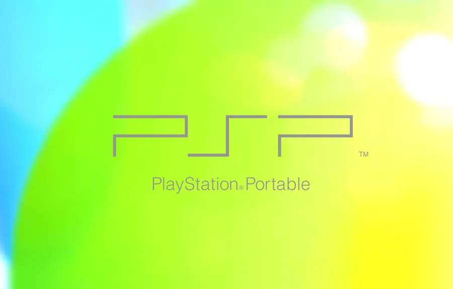 PSP Logo Grøn Og Blå Æstetisk Tapet