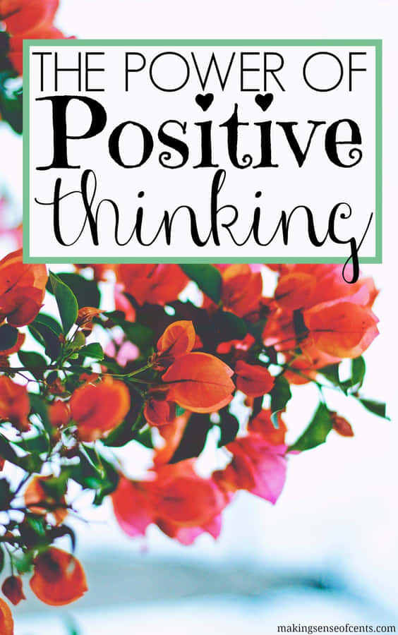 Imagemestética de flor com pensamentos positivos.