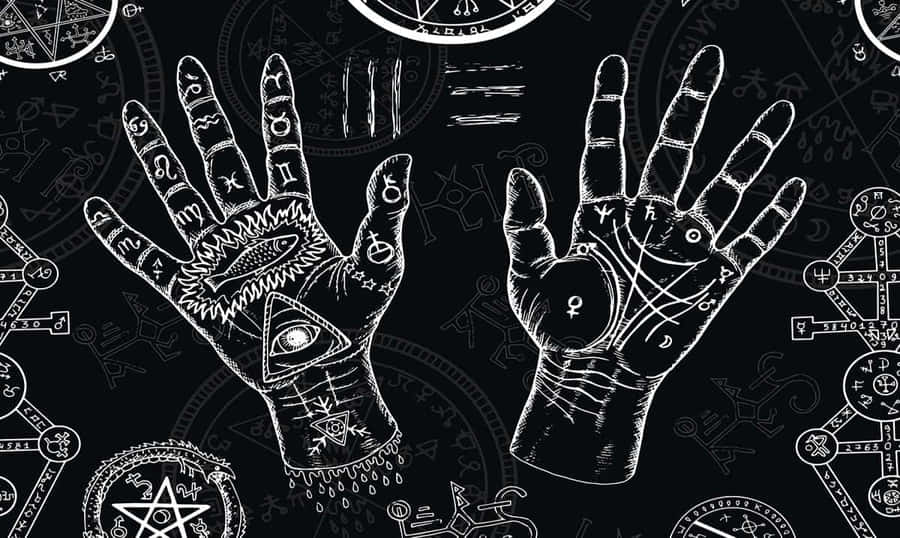 Mani Mistica con Simboli Occulti
