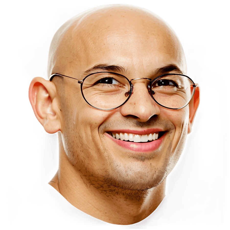 Bald Head Winking PNG jii22