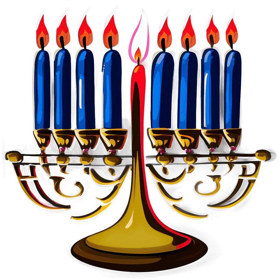 Minimalist Menorah PNG 32