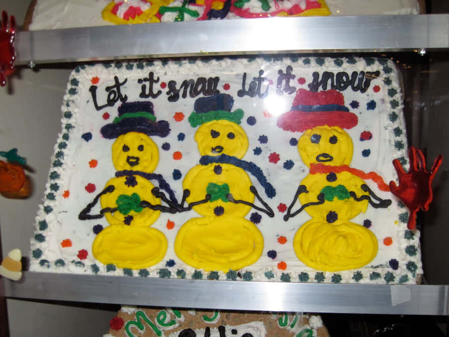 Imagemde boneco de neve bolo feio.