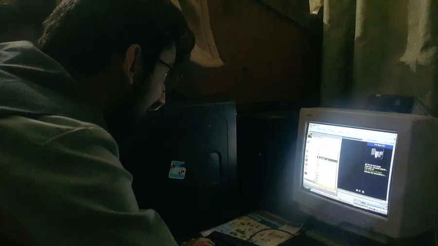 A Vintage Enthusiast Working on an Old Computer