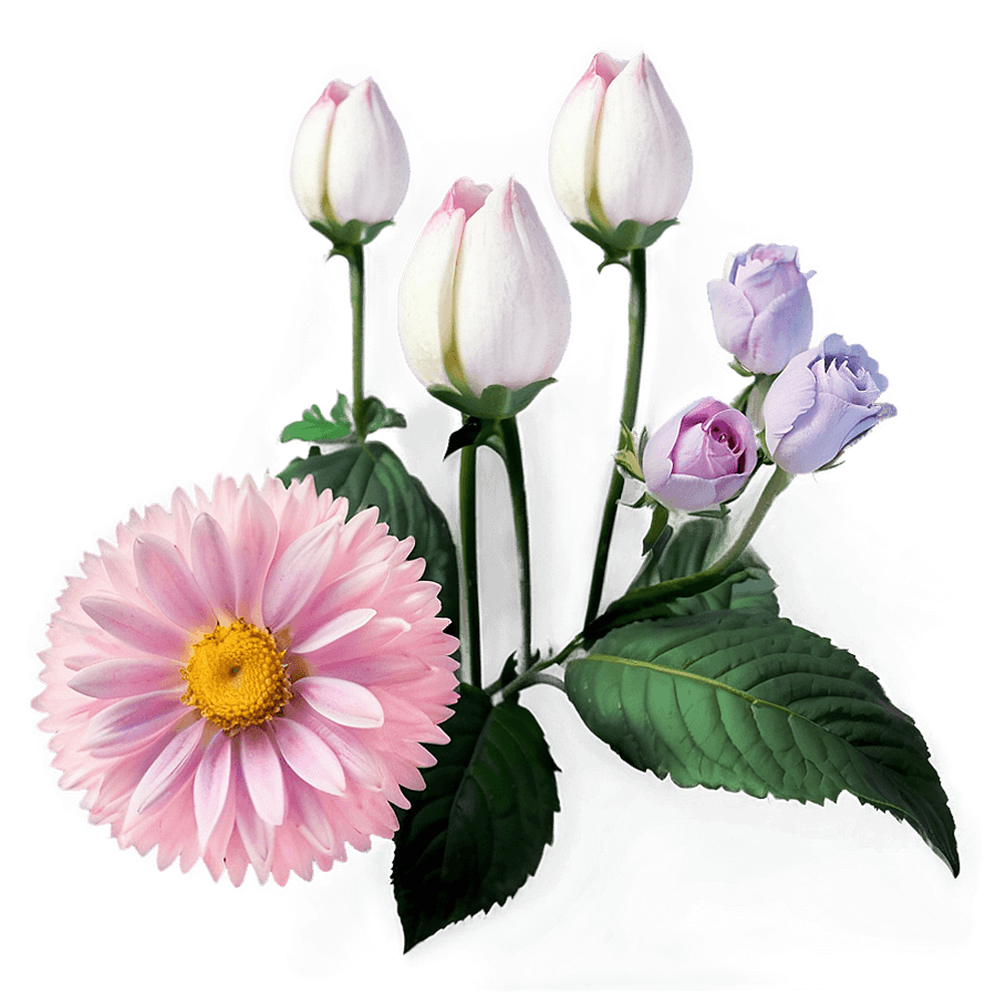 Pastel Aesthetic Flowers PNG gxi12