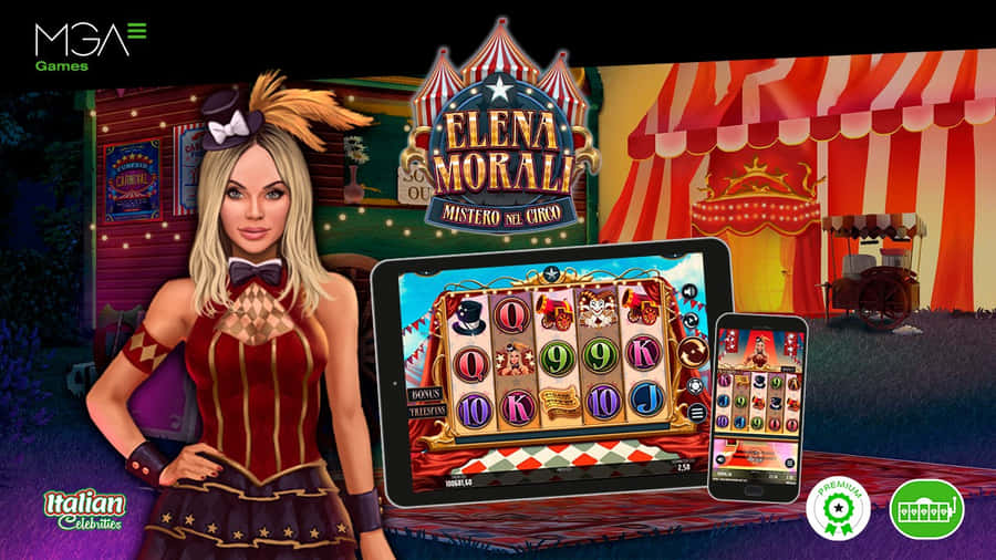 Bildeines digitalen Slot Machine Spiels.