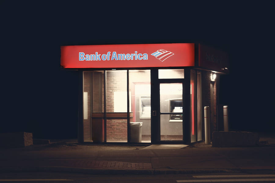Bank Of America ATM Machine Booth