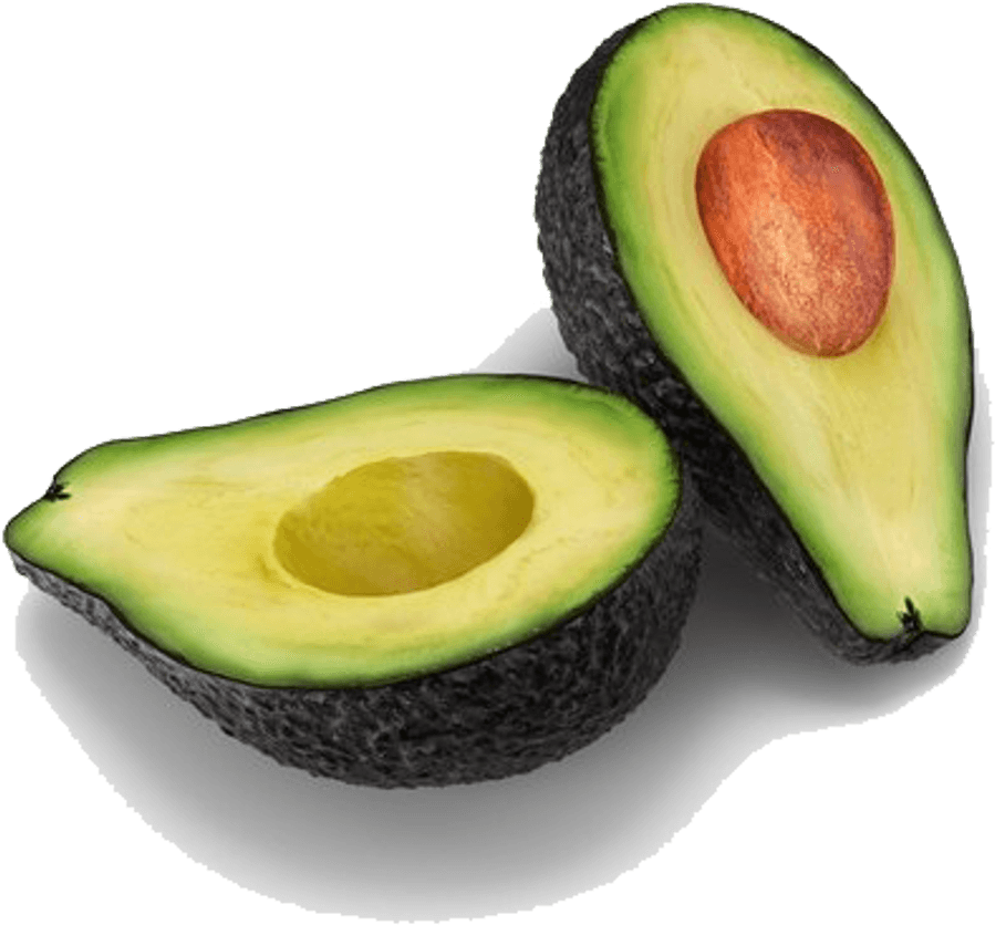 Fresh Avocado Halves Seed Visible