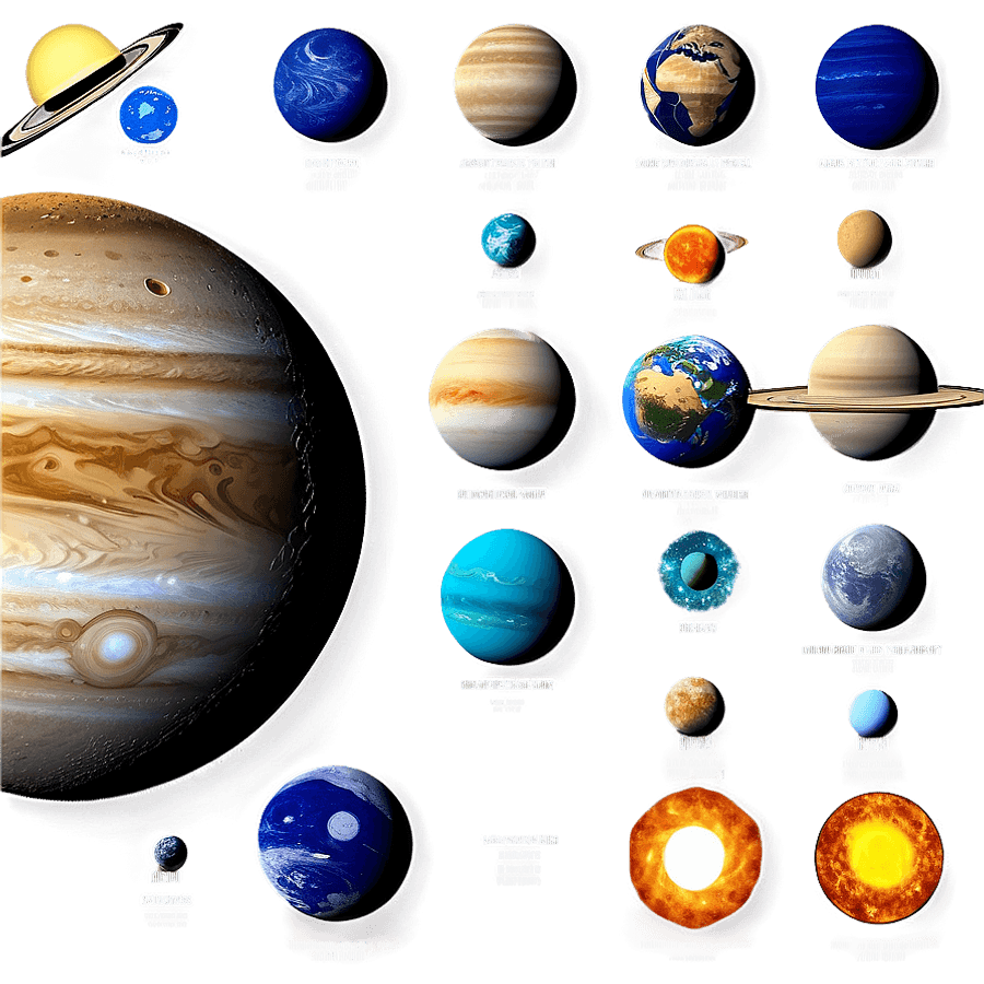 Solar System Educational Poster PNG gwm59