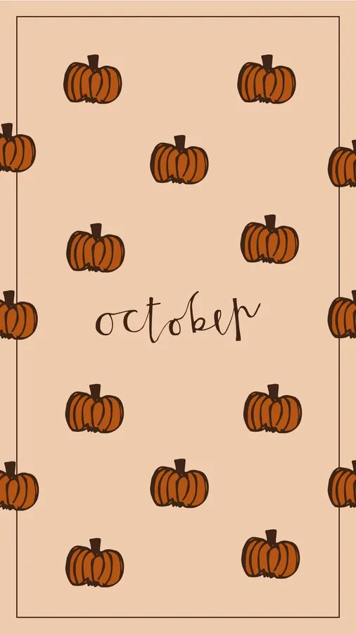 Hello October With Pumpkin Pattern