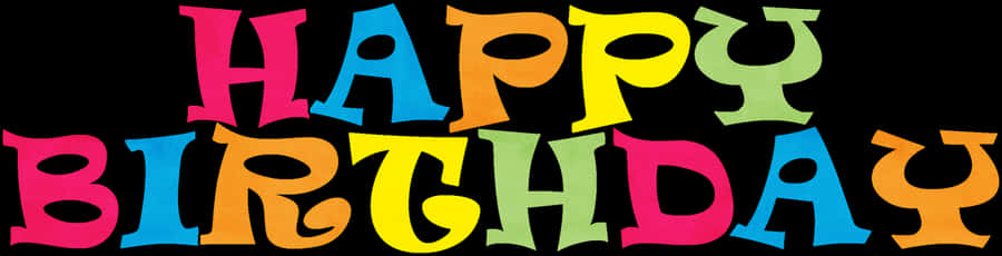 Colorful Happy Birthday Text