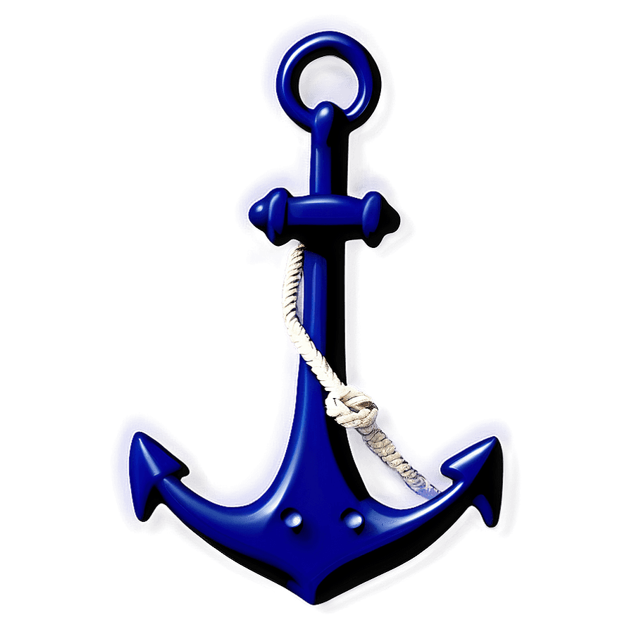 Navy Anchor on Blue Background PNG yak90